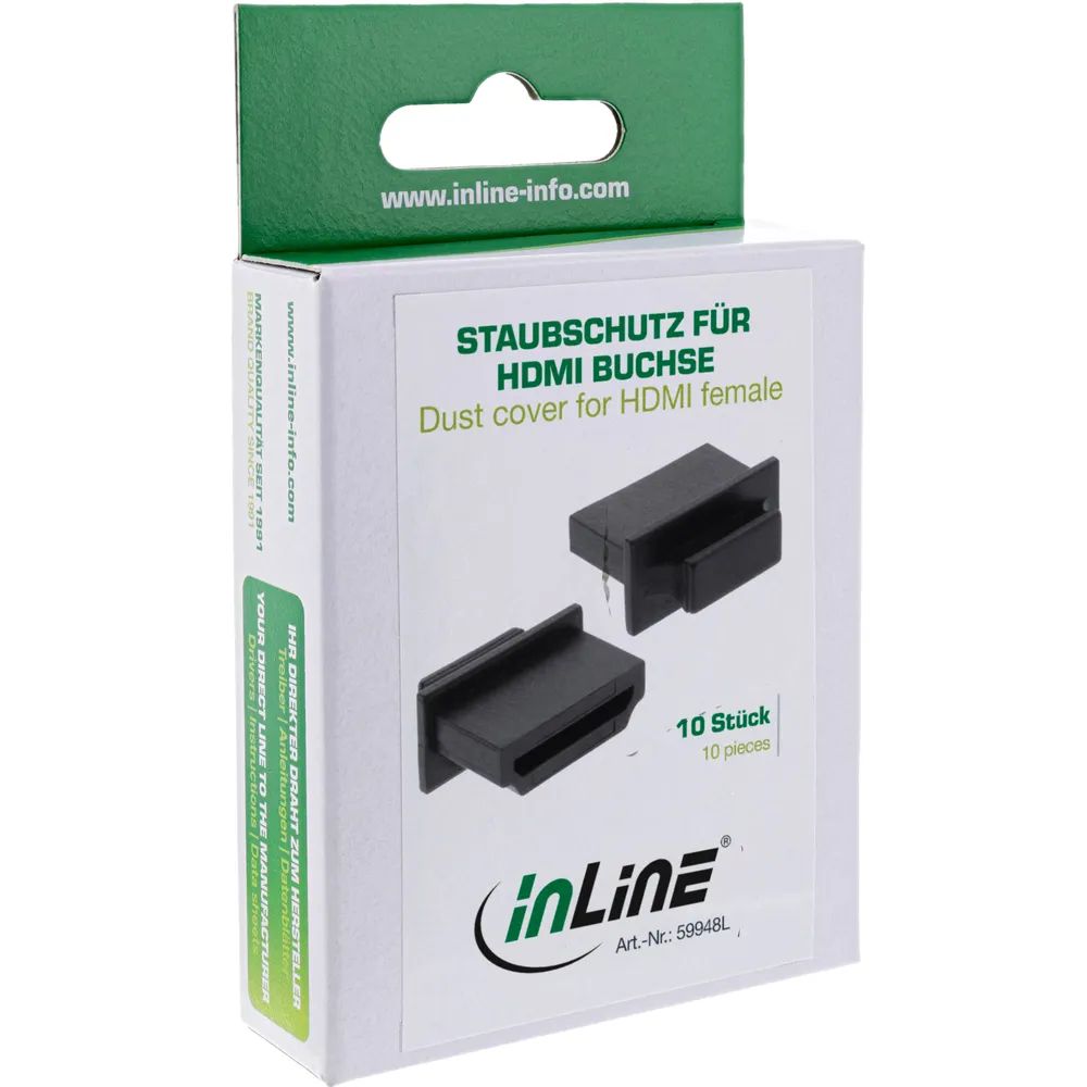 InLine Staubschutz - für HDMI Buchse schwarz 10er Pack