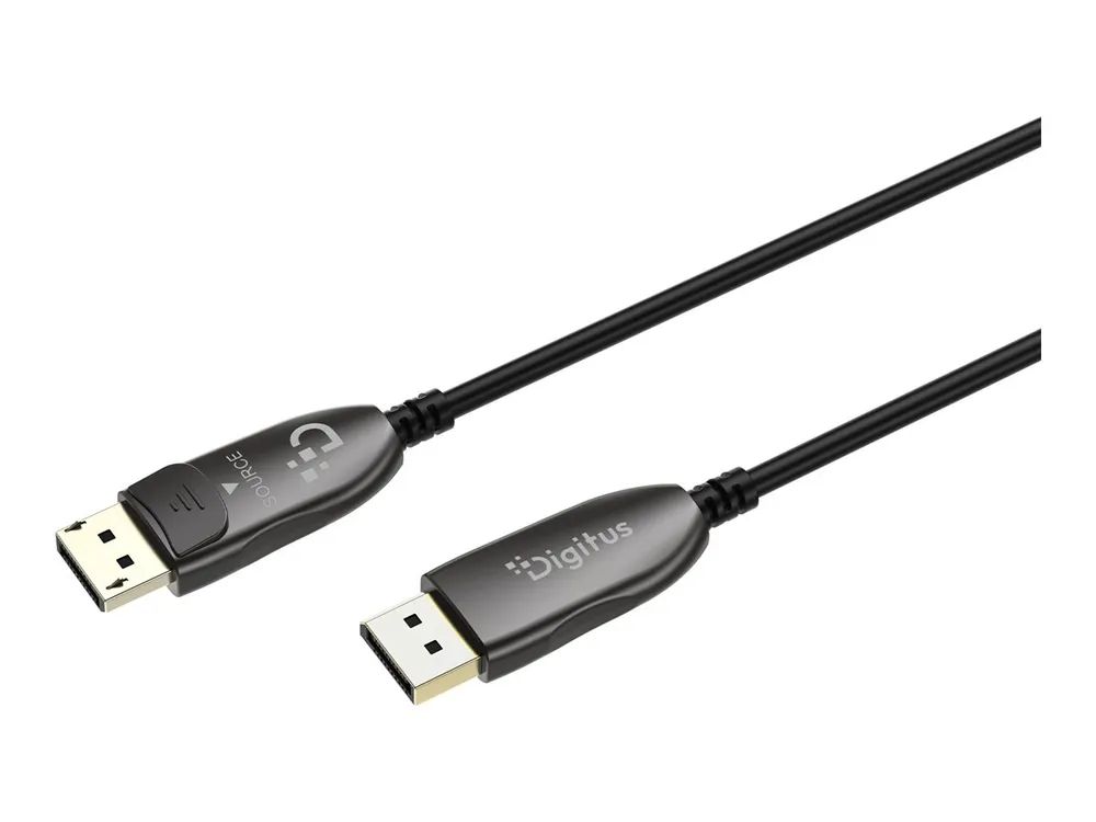 DIGITUS DisplayPort AOC Hybrid Glasfaserkabel, UHD 8K, 40 m