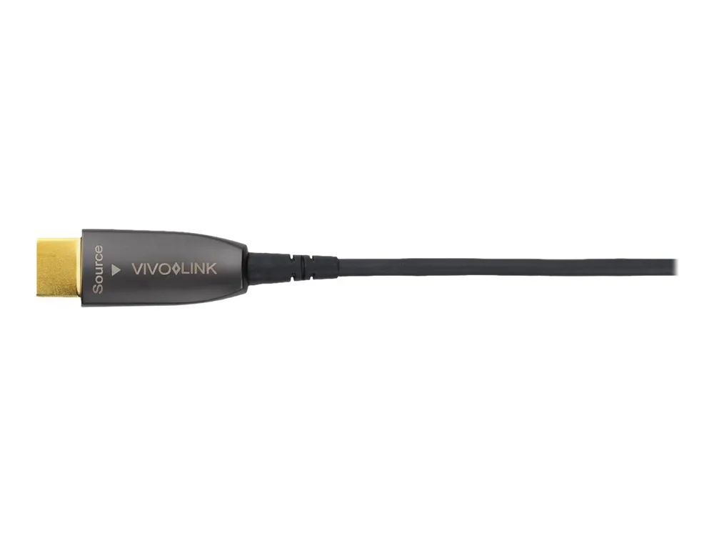 VivoLink Highspeed - HDMI-Kabel - HDMI männlich zu HDMI männlich - 5 m - Glasfaser - Schwarz - geformt, unterstützt 4K 60 Hz (4096 x 2160)