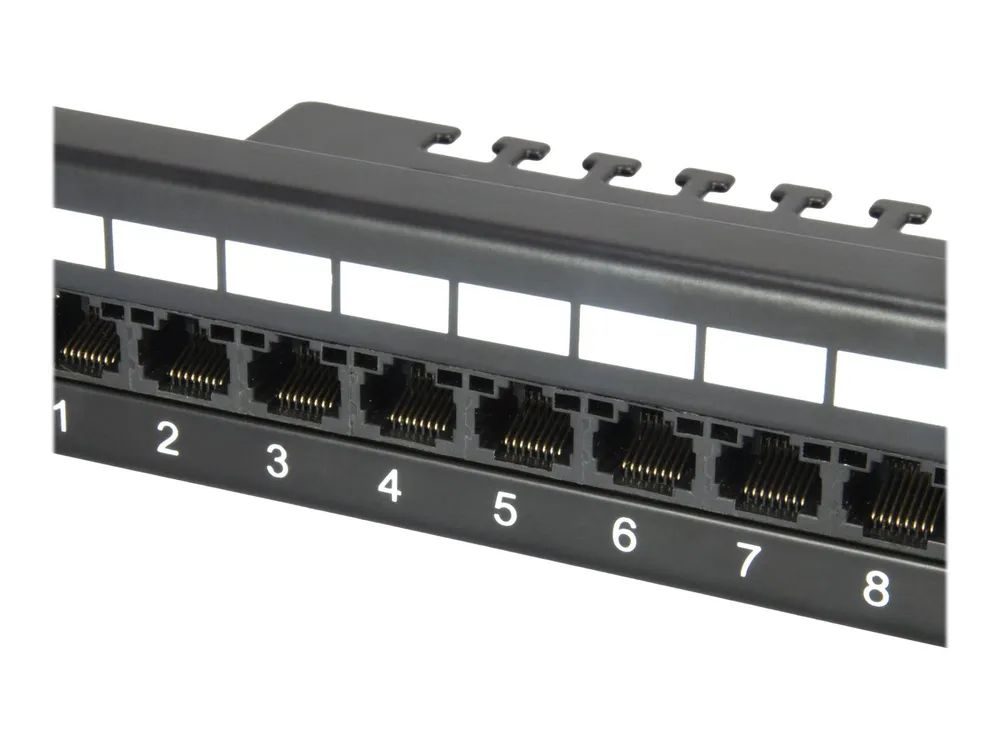 Equip Pro - Patch Panel - CAT 6 - RJ-45 X 24 - Schwarz - 1U - 48.3 cm (19")