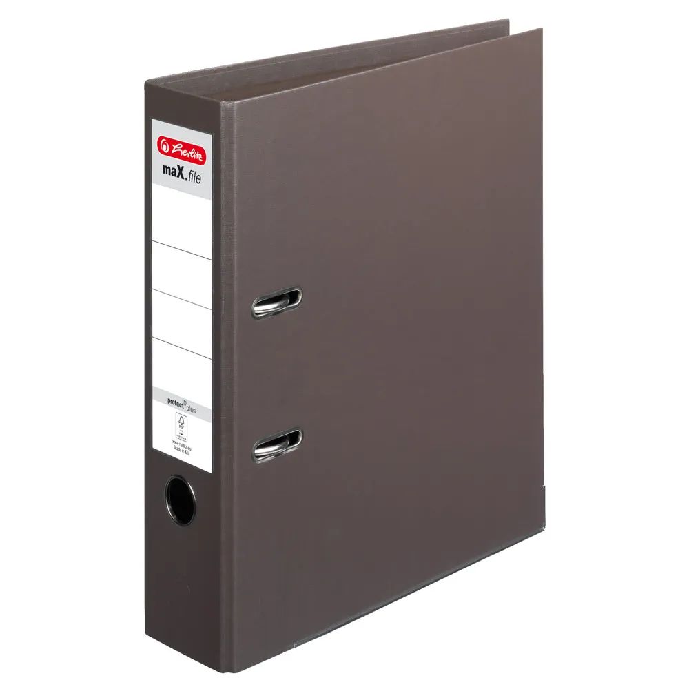 herlitz Ordner maX.file protect plus A4 8cm braun