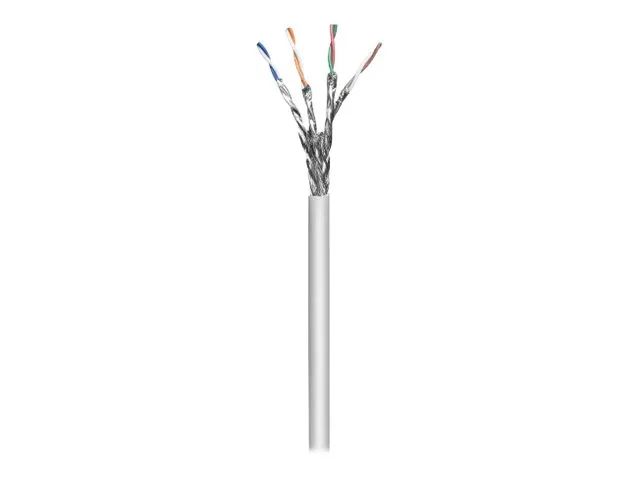 Intellinet Network Bulk Cat7 Cable, 23 AWG, Solid Wire, 100m, Grey, Copper, S/FTP, LSZH, CPR-Dca Rated, Roll