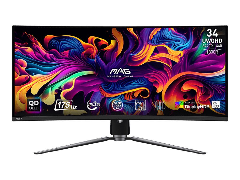 MSI MAG 341CQPDE QD-OLED - OLED-Monitor - Gaming - gebogen - 86.8 cm (34")