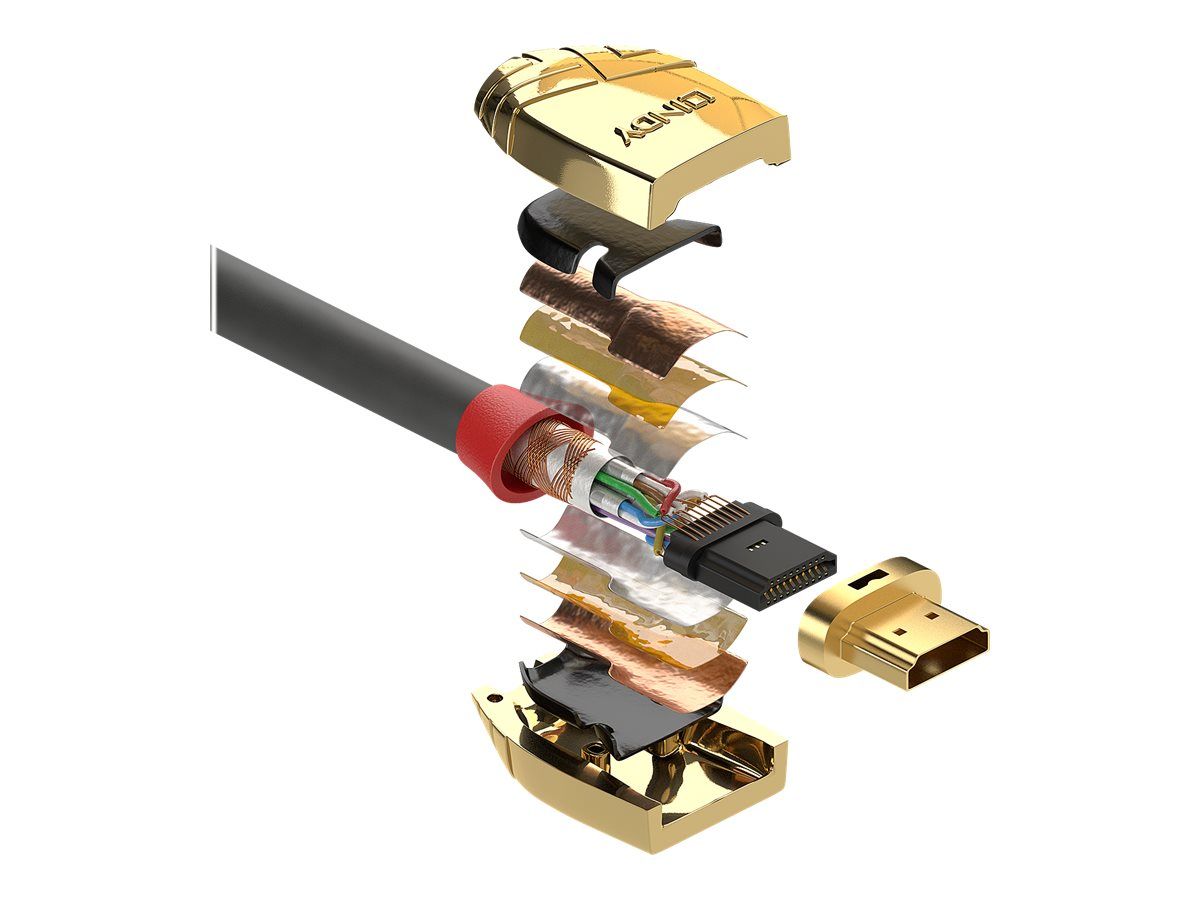 Lindy Gold Line Standart with Ethernet - HDMI mit Ethernetkabel - HDMI (M)