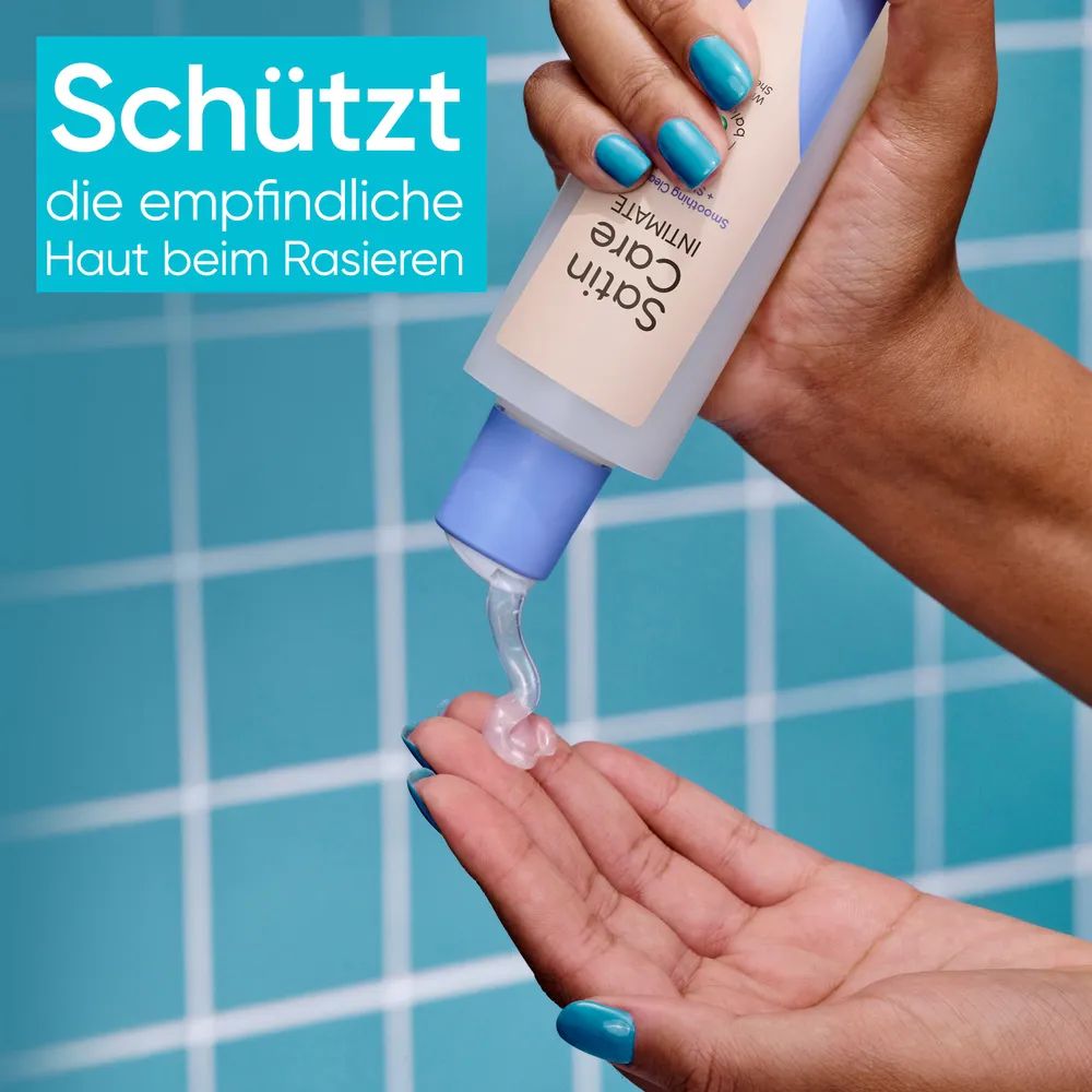 Gillette Venus für den Intimbereich Rasierapparat mit 2 Klingen + Satin Care Intimpflege Produkte + 