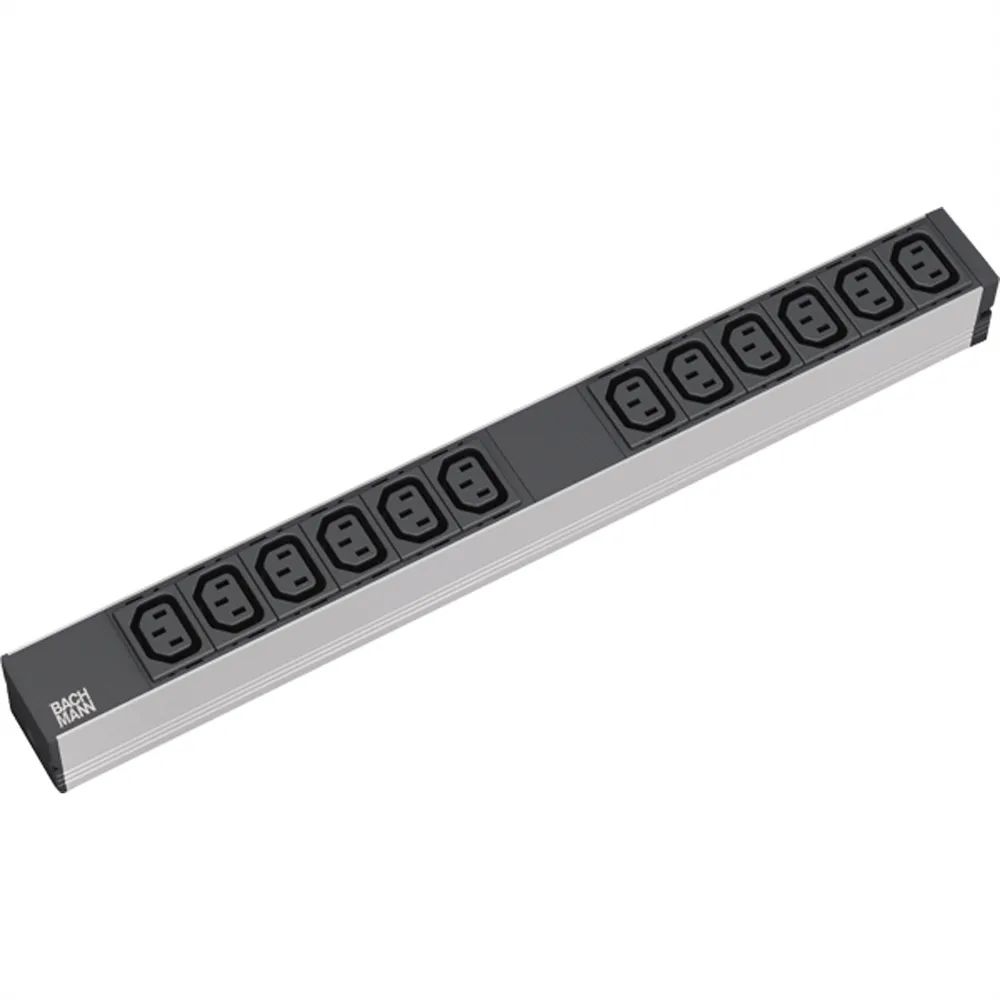 Bachmann LOCKABLE - Steckdosenleiste (Rack - einbaufähig) - Ausgangsanschlüsse: 12 (power IEC 60320 C13)