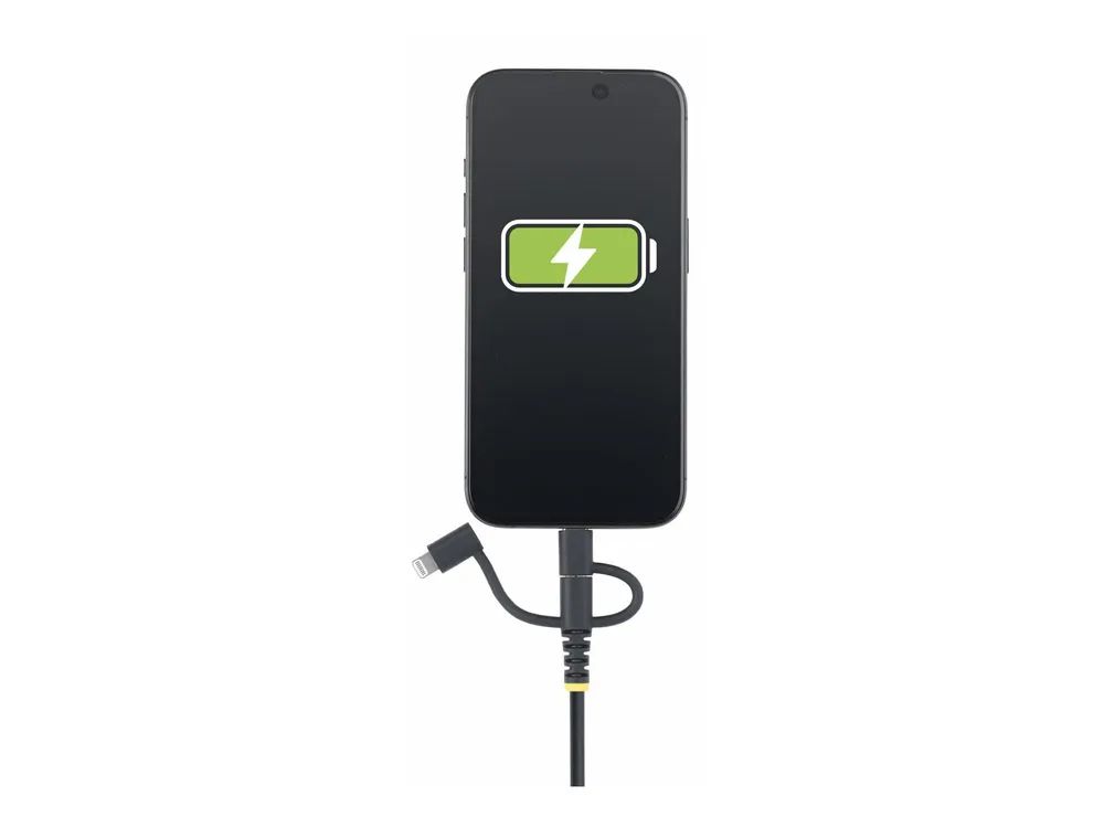 StarTech.com 3.3ft USB Multi Charging Cable, Lightning/Micro-USB/Type-C