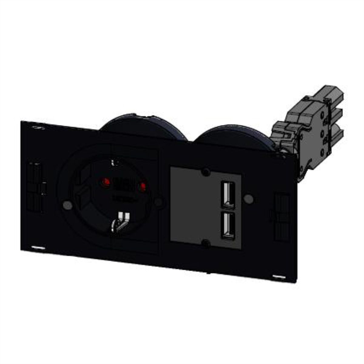 Bachmann DUE - Steckdose - 2P - Typ F, USB - mit Verschluss