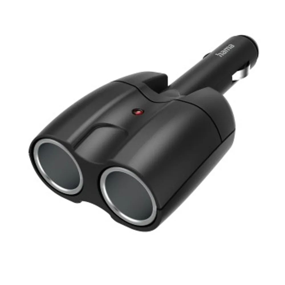 Hama 2-fach-Verteiler für Zigarettenanzünderbuchse 180°, Gelenkstecker, 12 V