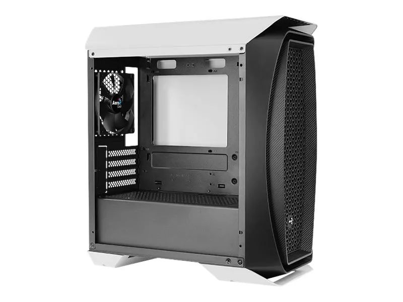 AEROCOOL ADVANCED TECHNOLOGIES AeroCool Aero One Mini-G-WT-v1 - White Edition - Tower - micro ATX - Seitenteil mit Fenster (gehärtetes Glas)