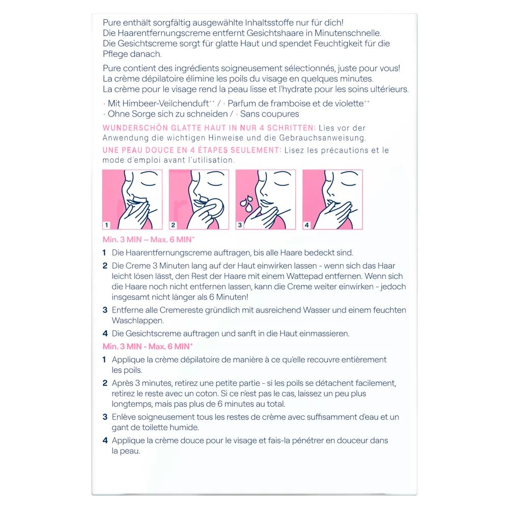 Veet Haarentfernungscreme Gesicht Set 2x50ml