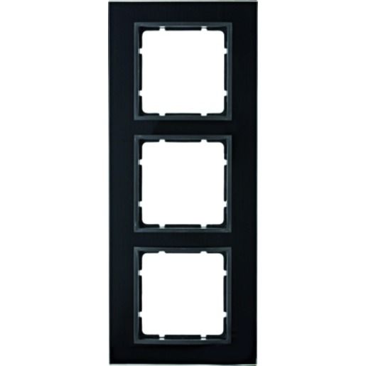 Berker RAHMEN 3-FACH SCHWARZ / BERKER 10136616 B7 GLAS 10136616