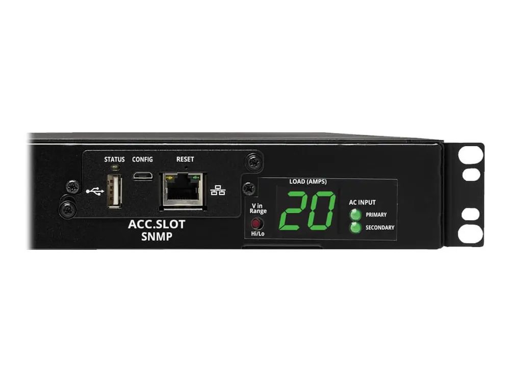 Tripp Eaton Tripp Lite Series PDU Switched ATS 200-240V 16/20A 8 C13 2 C19 C20 Horizontal 1URM - Horizontal rackmount - Stromverteilungseinheit (Rack - einbaufähig)