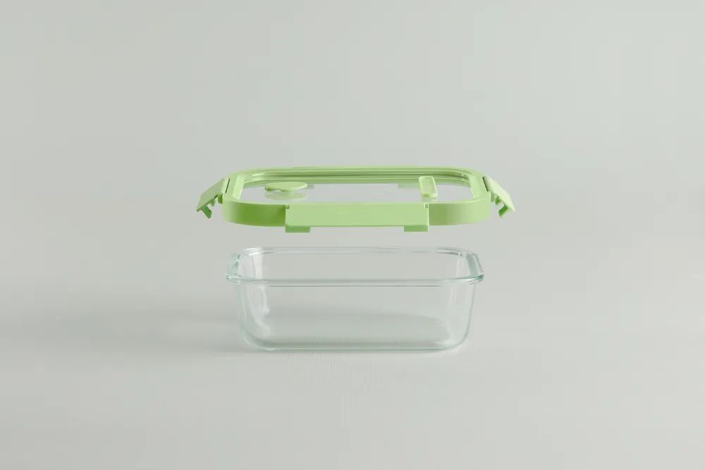 Lékué Rechteckiges Vorratsglas, 1050 ml - Green