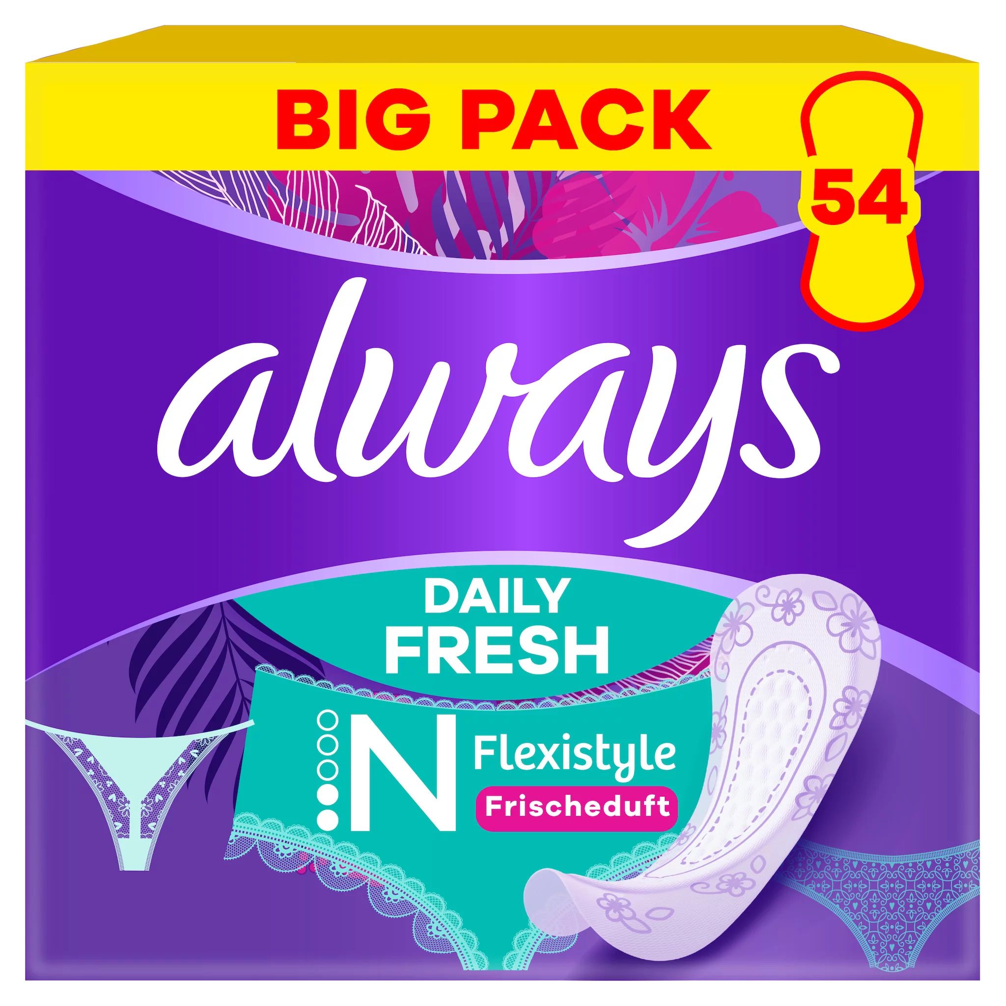 always Daily Fresh Flexistyle Normal mit Frischeduft, 54Stk.