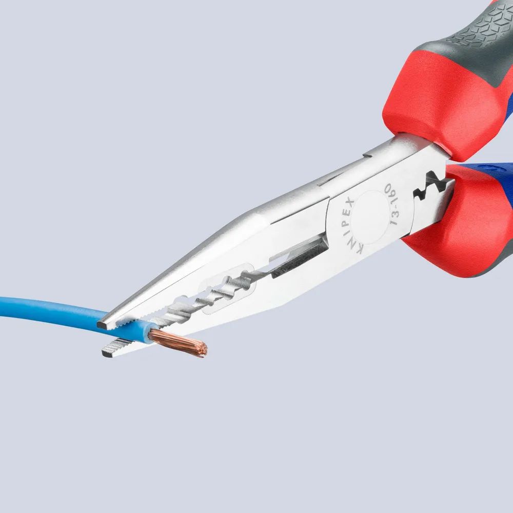 KNIPEX Verdrahtungszange gummierter Griff verchromt 160 mm