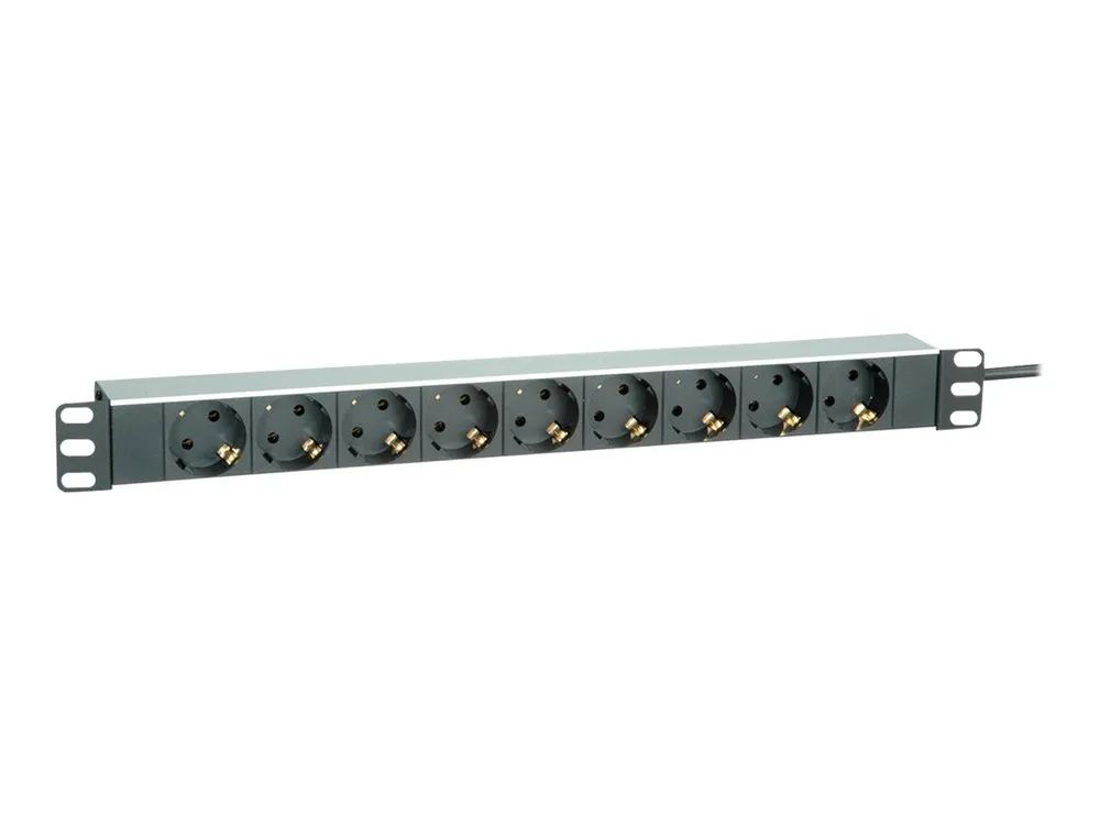 ROLINE Steckdosenleiste (Rack - einbaufähig) - 250 V - 3600 Watt - Ausgangsanschlüsse: 9 - 1U - 48.3 cm (19")