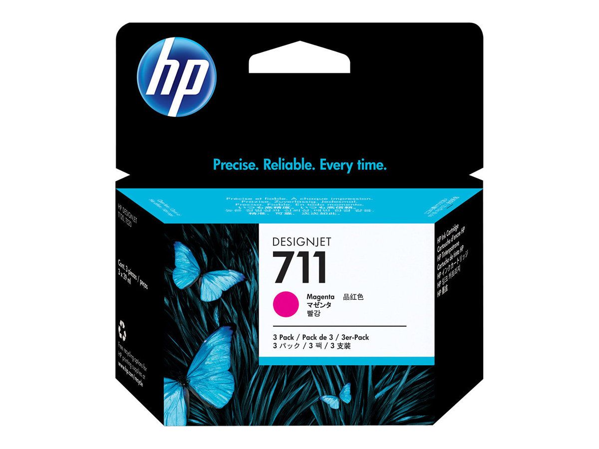 HP 711 - 3er-Pack - 29 ml - Magenta - original