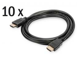 DIGITUS HDMI High Speed mit Ethernet Anschlusskabel, 10er Pack