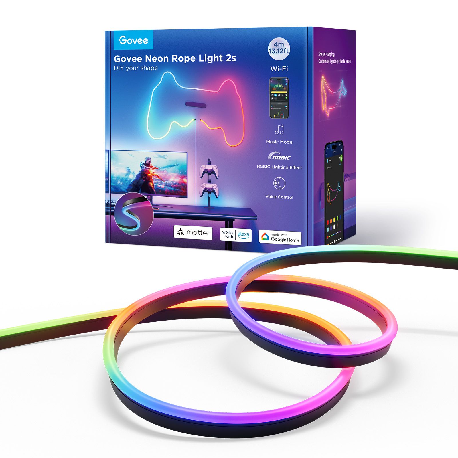 Govee RGBIC LED Neon Strip Light 4.0m black