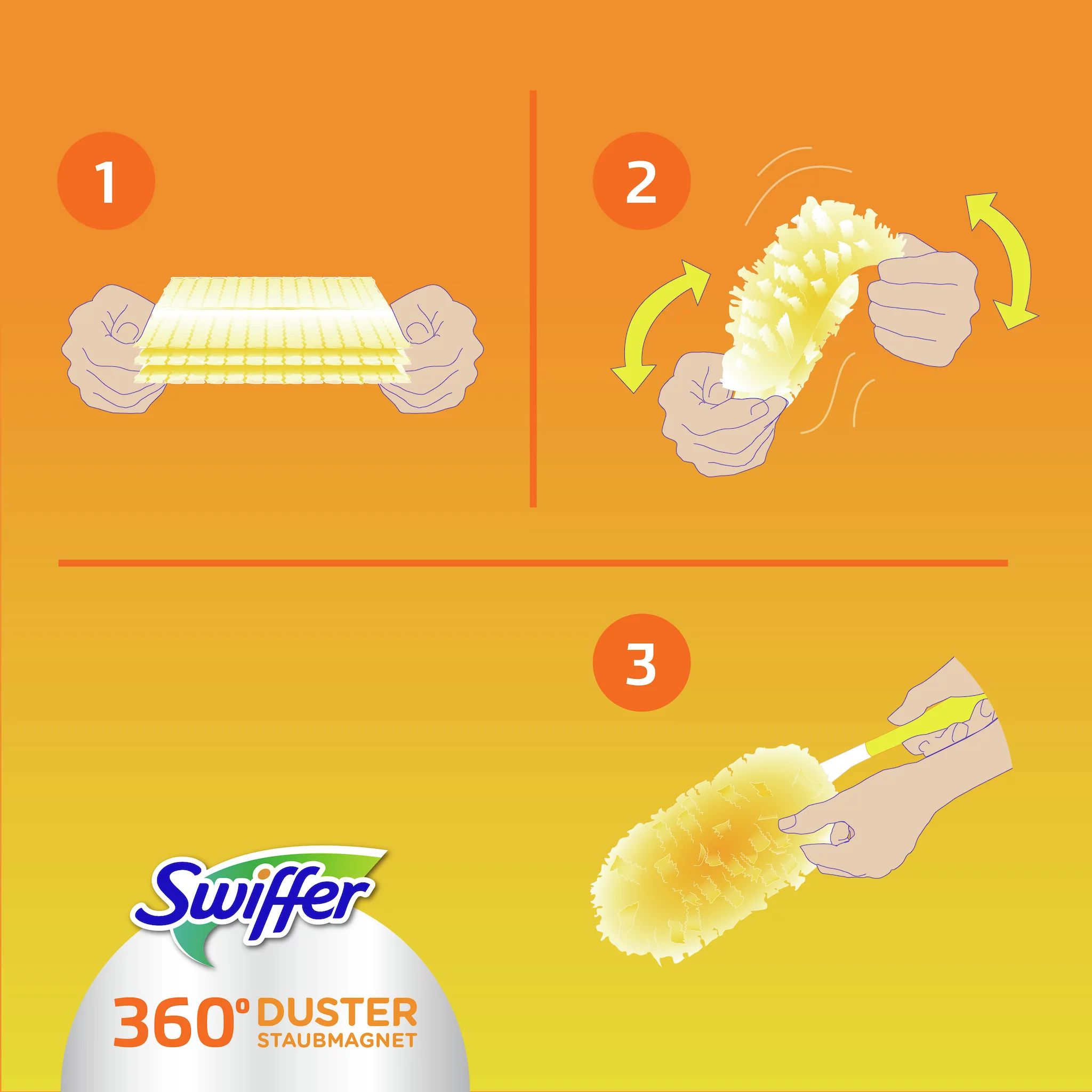 Swiffer Staubmagnet 360° Nachfüller (5 Tücher)