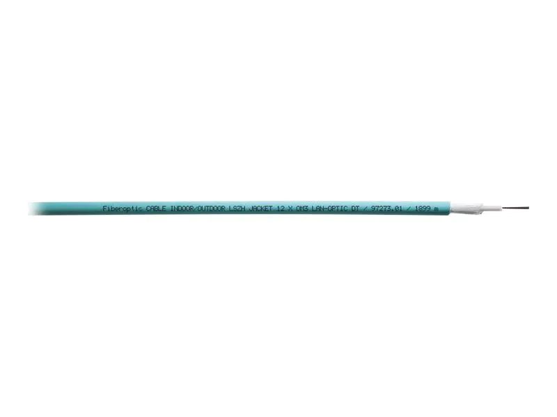 Lanview BULKKABEL - 100 M - 7 MM - GLASFASER - 50 MIKROMETER - OM3 - HALOGENFREI, INNEN/AUSSEN - AQUAMARIN