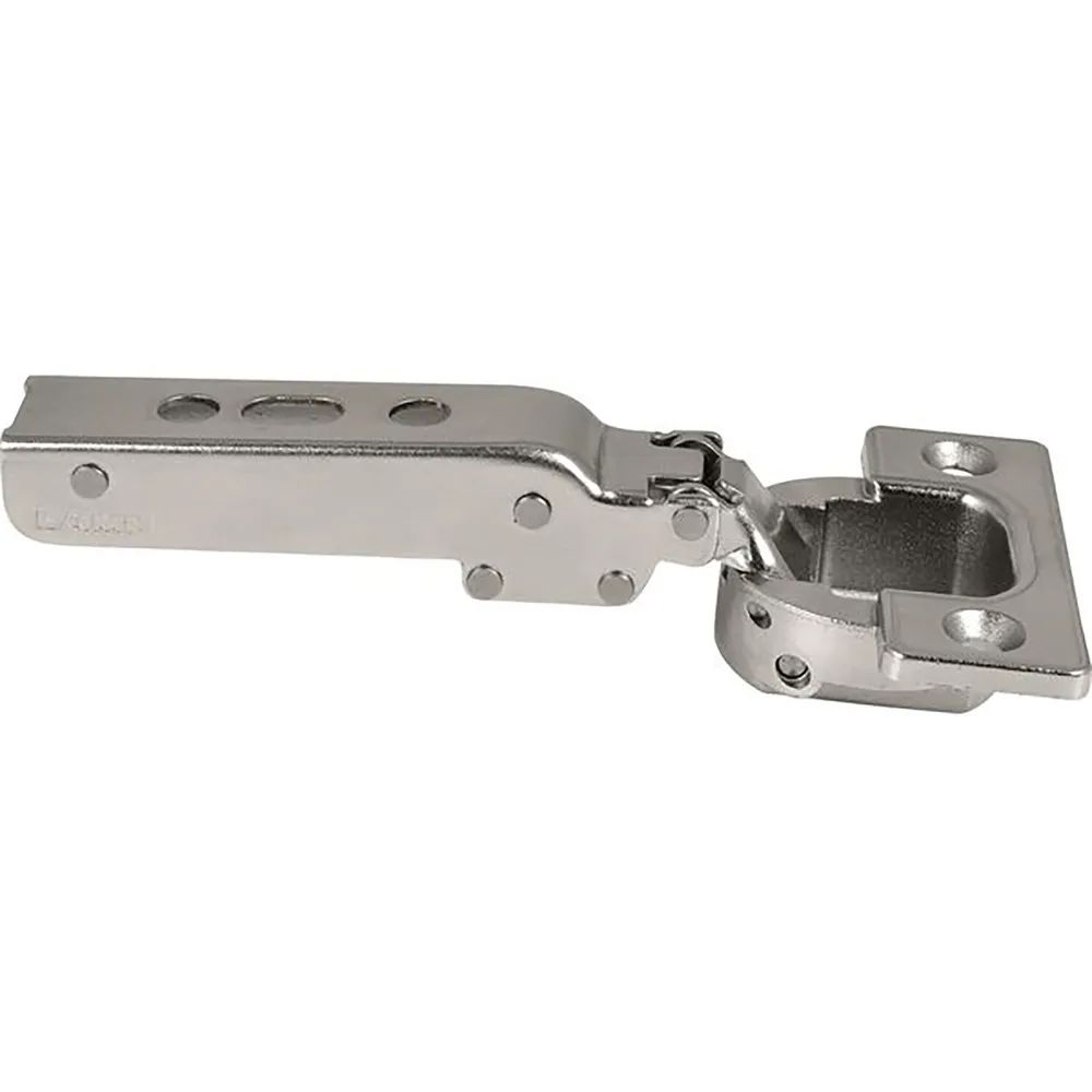 LAMP® Schwerlast Möbel Scharnier 95°, Eckanschlag, mit Feder, vernickelt
