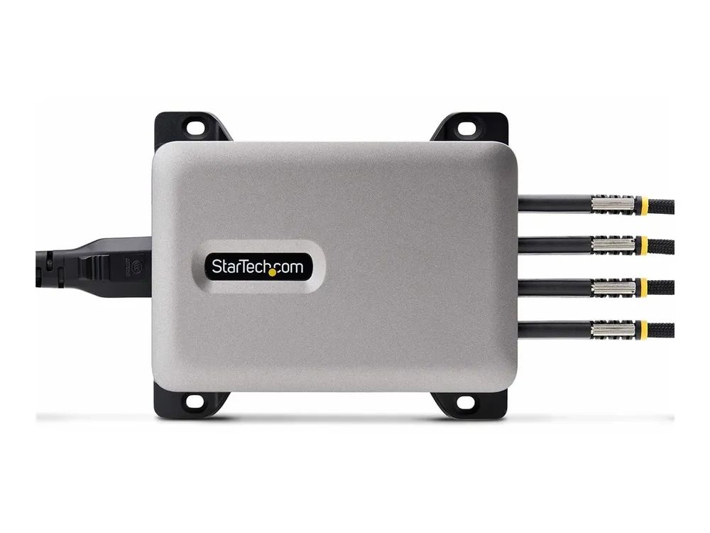 StarTech.com 4-Port USB-C Charger, 240W Total, Single Port 140W EPR - Netzteil - mit Oberflächenmontage-Bracket - 240 Watt - 5 A - Power Delivery 3.1 - 4 Ausgabeanschlussstellen (24 pin USB-C)