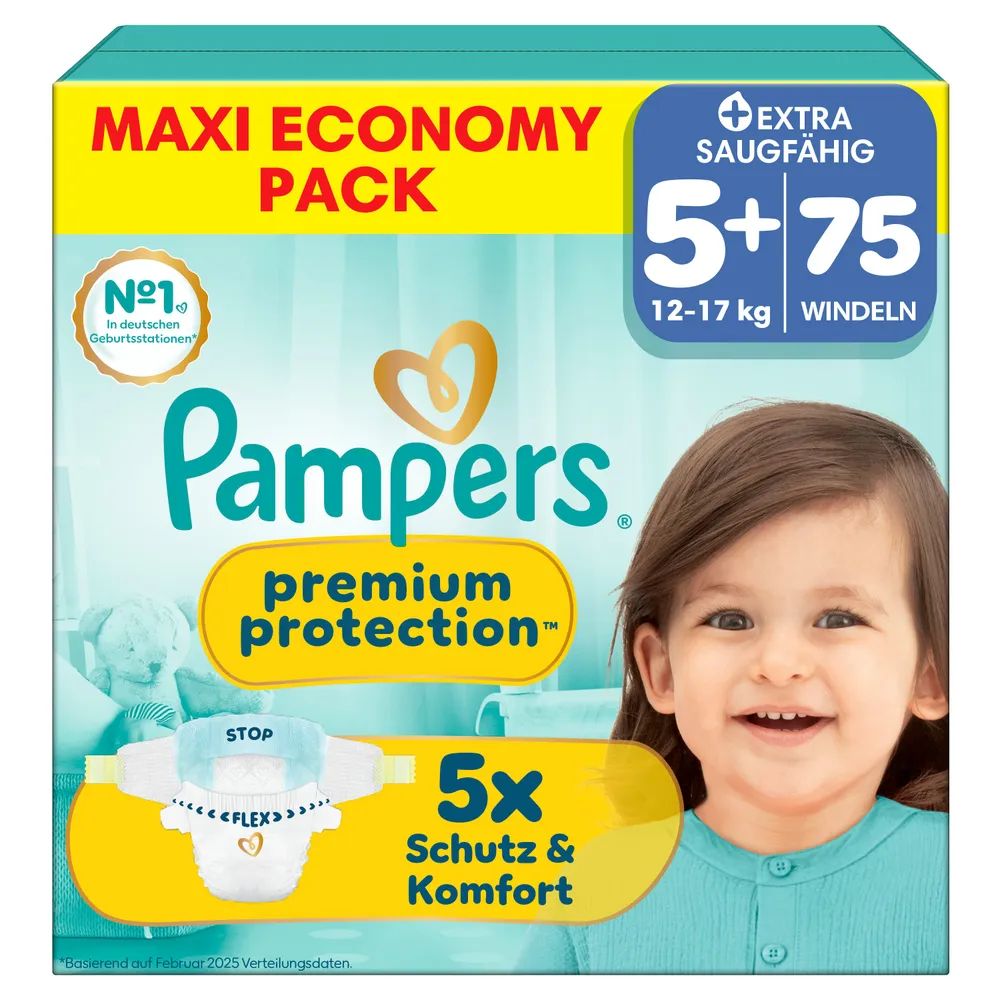 Pampers Premium Protection Gr.5+ Junior Plus 12-17kg Maxi 