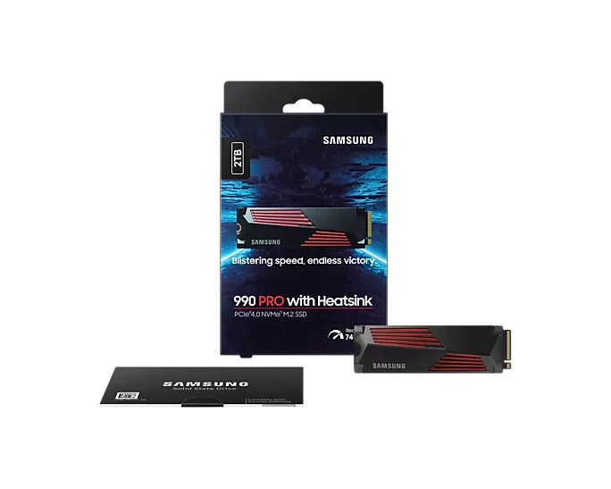 Samsung 990 PRO MZ-V9P2T0CW - SSD - verschlüsselt - 2 TB - intern - M.2 2280 - PCIe 4.0 x4 (NVMe)