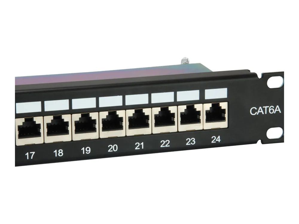 Equip Pro - Patch Panel - CAT 6a - RJ-45 X 24 - Schwarz - 1U - 48.3 cm (19")