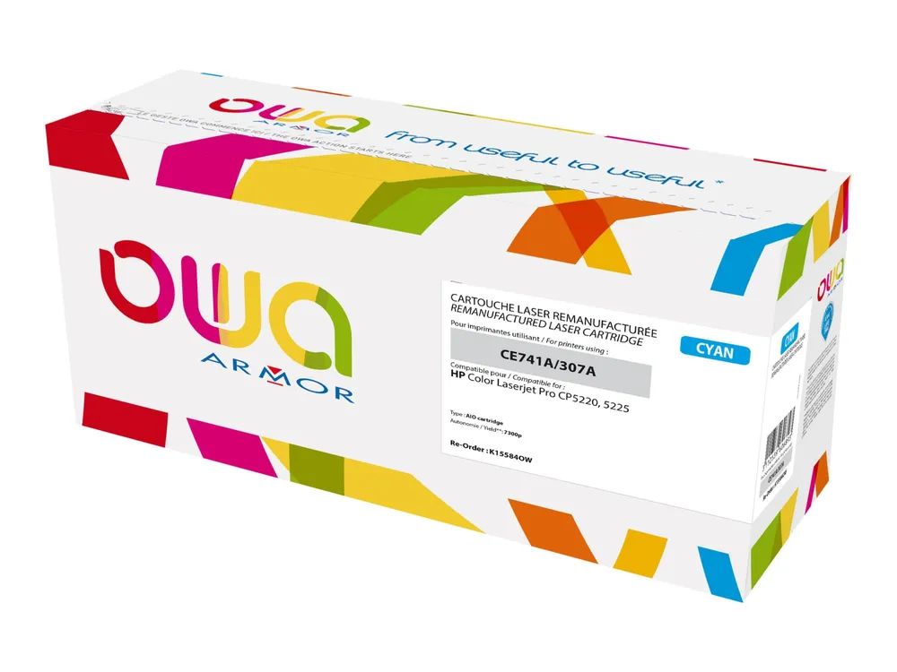 Armor OWA - Cyan - kompatibel - wiederaufbereitet - Tonerpatrone (Alternative zu: HP CE741A)