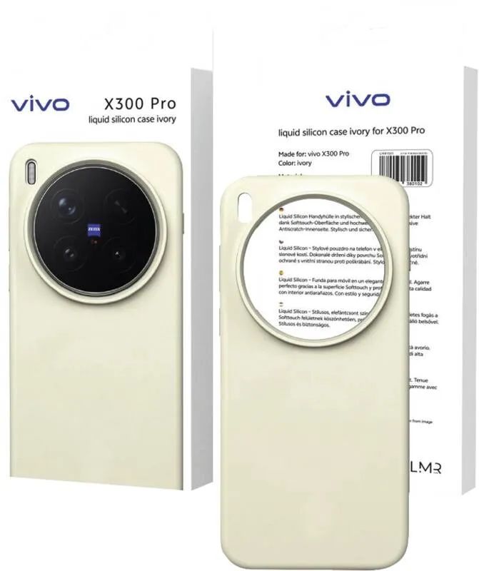 Rabbiter vivo liquid silicon case ivory for X300 Pro