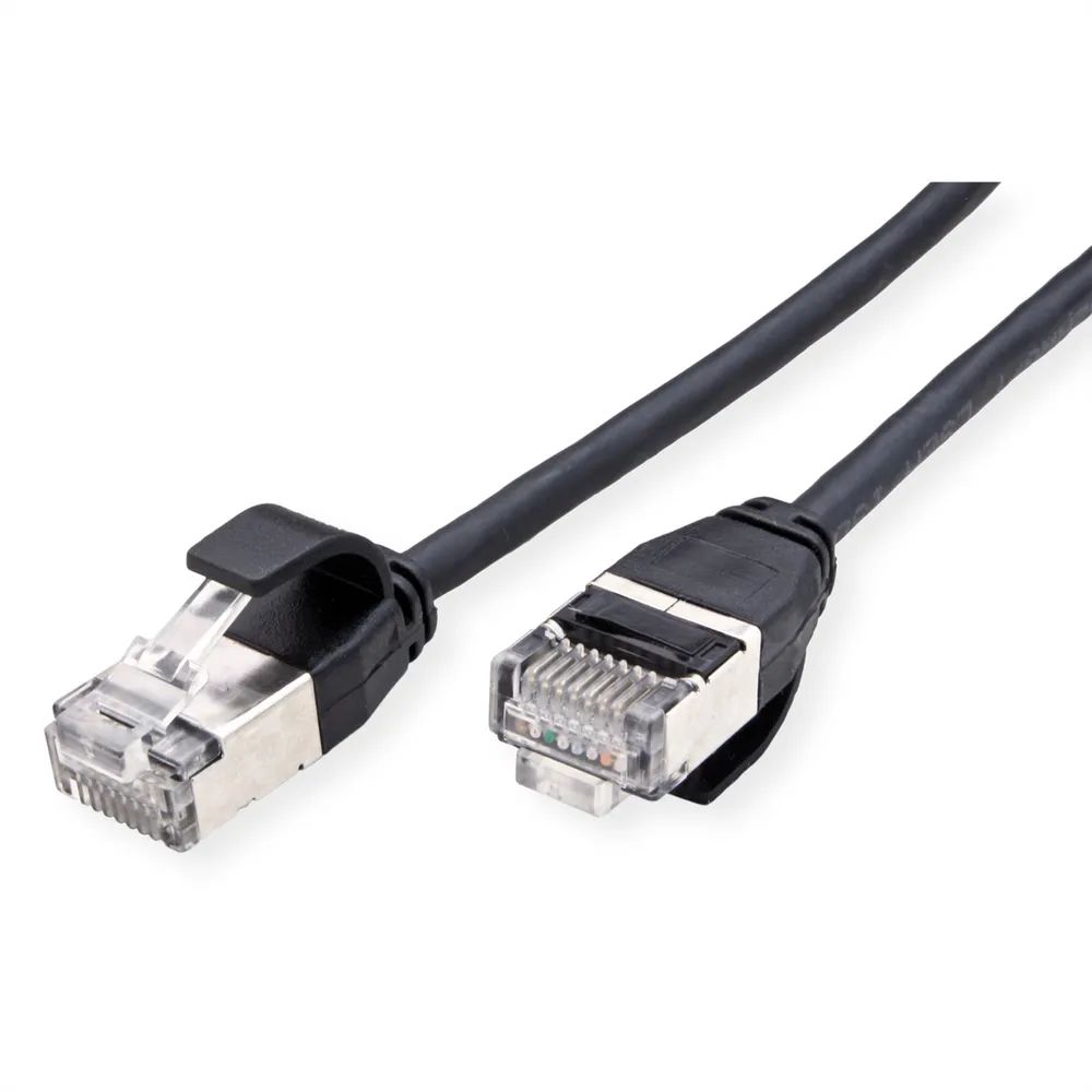 ROLINE U/FTP DataCenter Patchkabel Cat.6A (Class EA), LSOH, slim, schwarz, 5 m