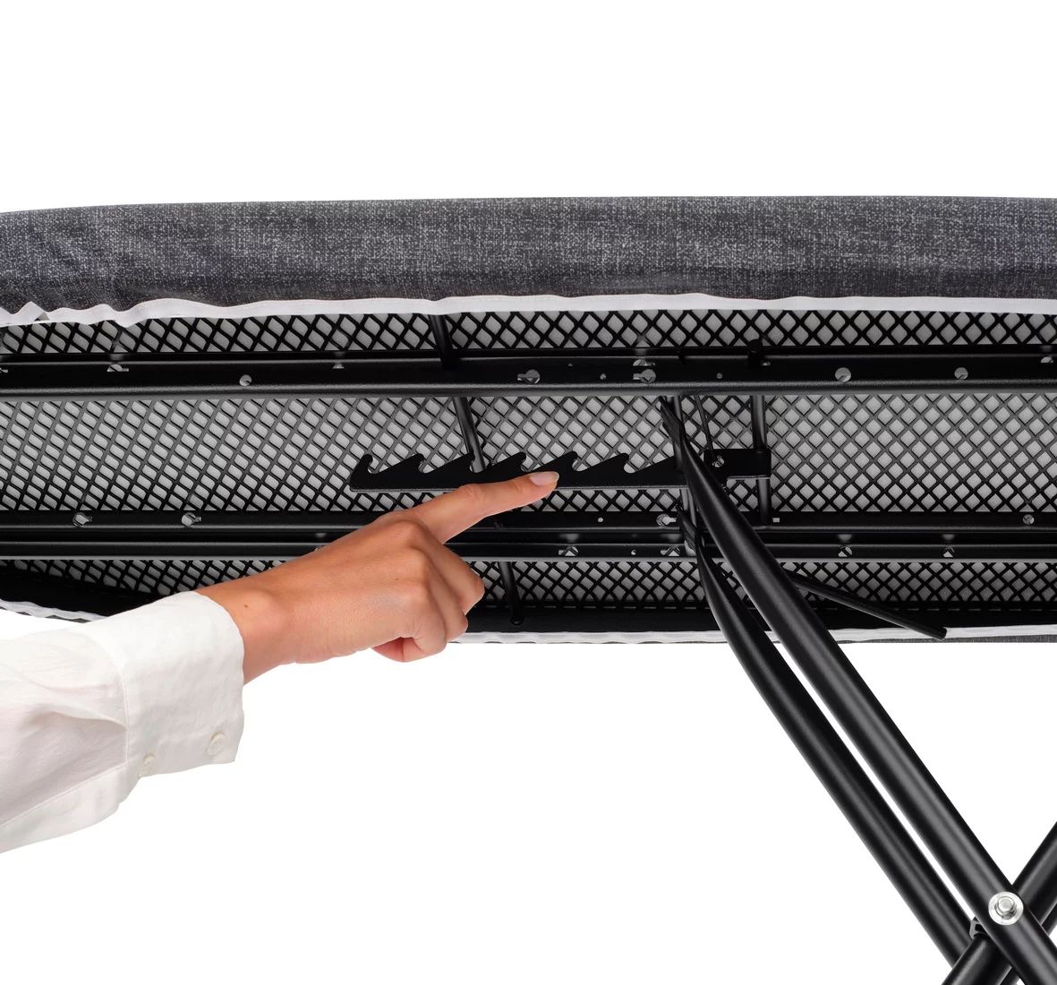 Brabantia Bügeltisch C, 124x45cm, Dst-Ablage Solid, Spring Bubbles