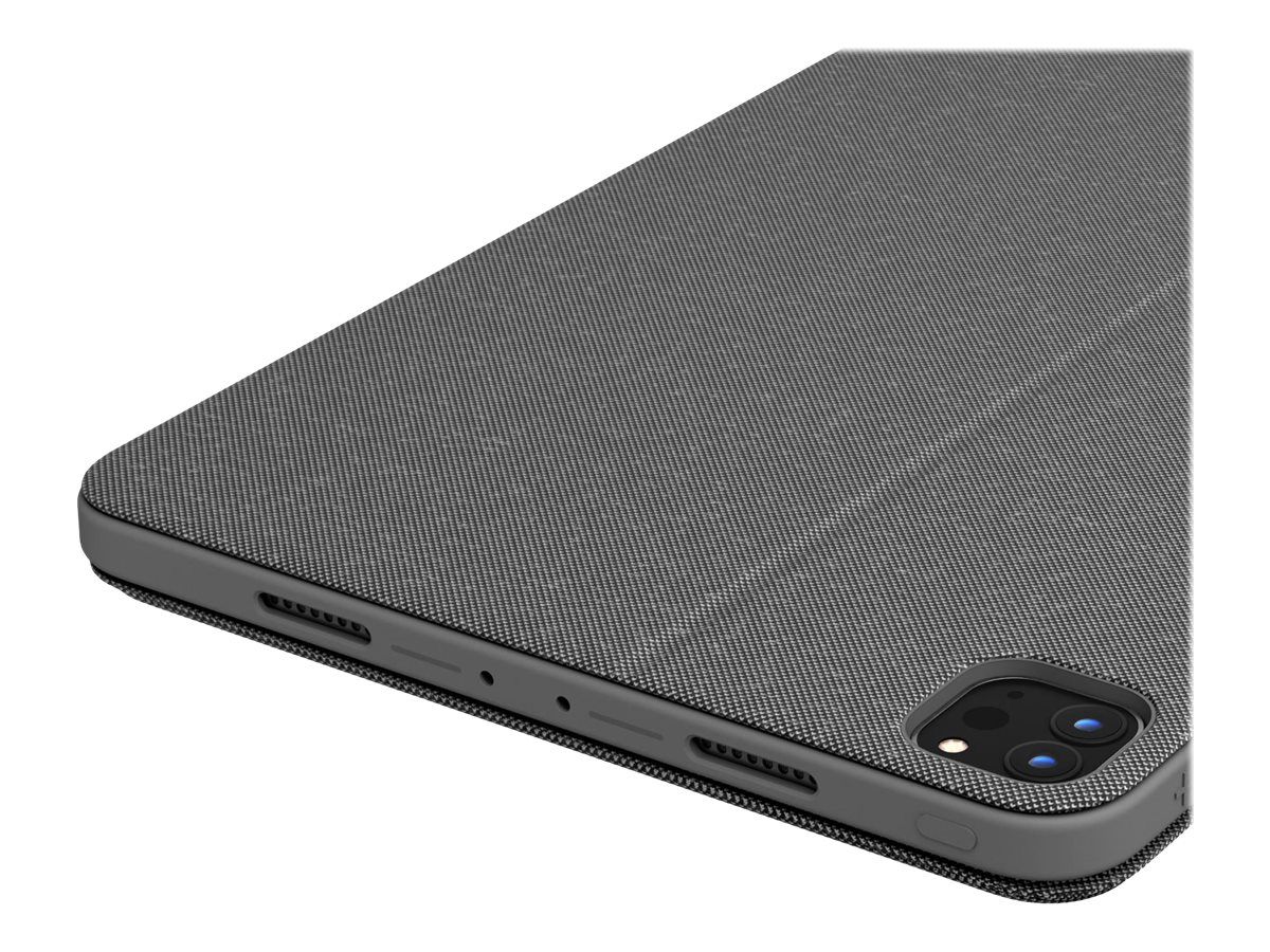 Logitech Combo Touch - Tastatur und Foliohülle - mit Trackpad - hintergrundbeleuchtet - Apple Smart connector - QWERTZ - Schweiz - Oxford Gray - für Apple 12.9-inch iPad Pro (5. Generation)