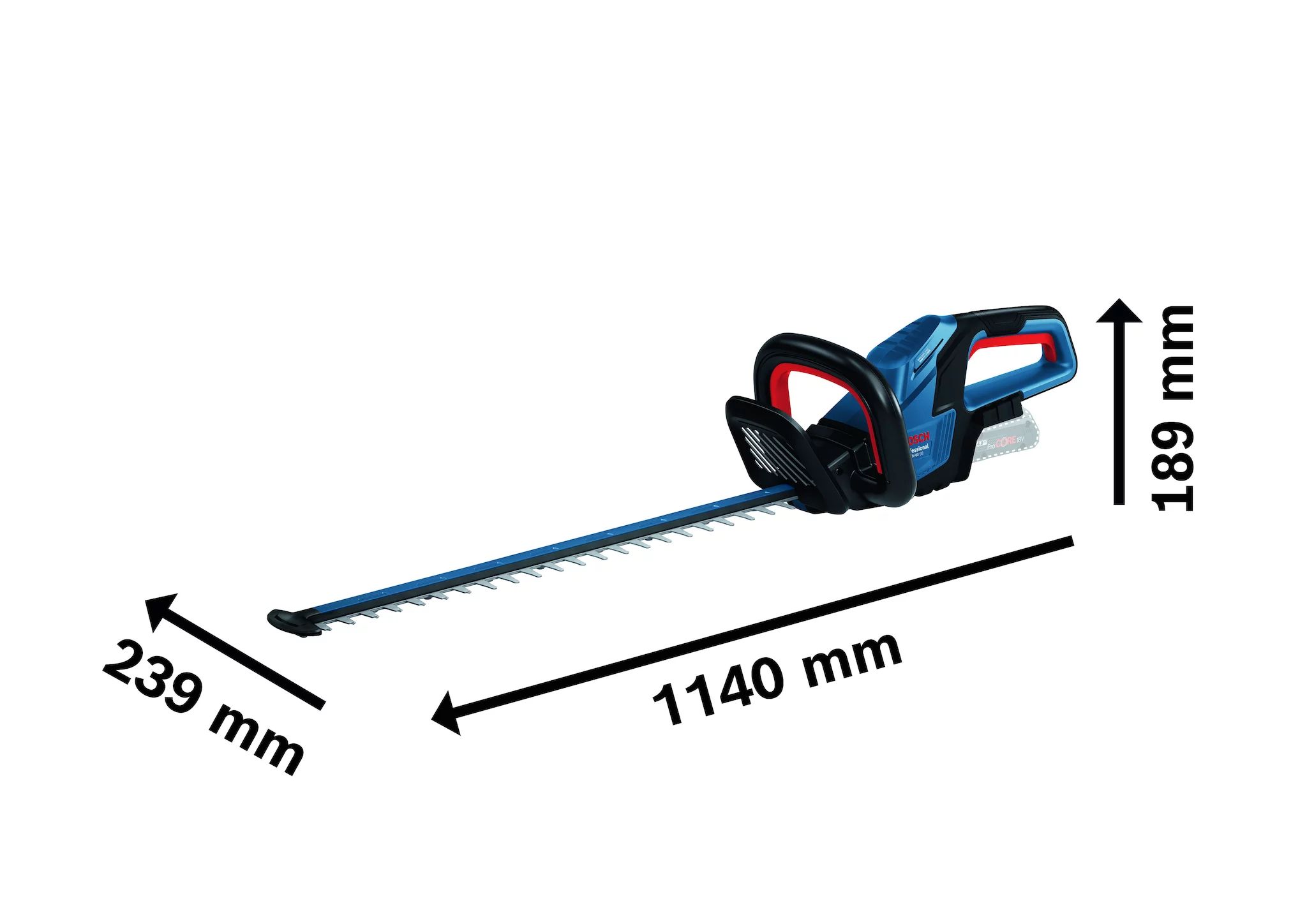 Bosch GHE 18V-60 Akku-Heckenschere Kit