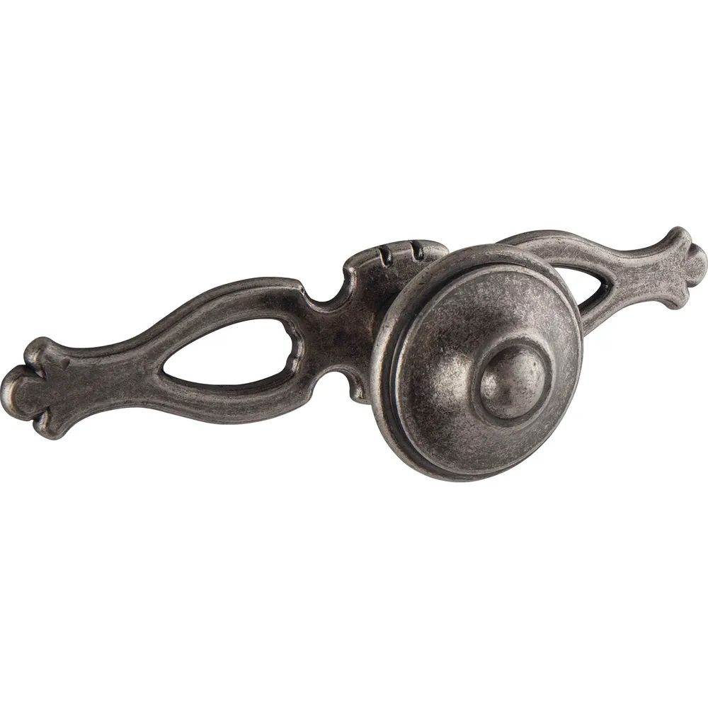 Siro Knopf Flores mit Platte Breite 108 mm, Tiefe 31 mm, ZN zinnfärbig