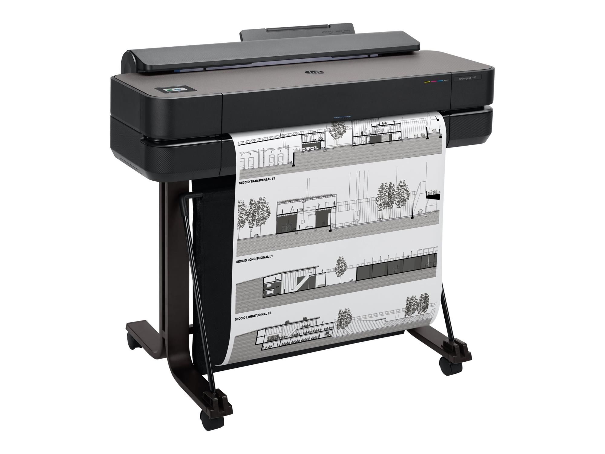 HP DesignJet T650 - 610 mm (24") Großformatdrucker - Farbe - Tintenstrahl - Rolle A1 (61,0 cm x 91,4 m)
