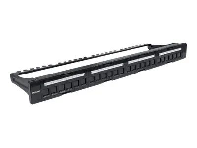 Intellinet 24-Port Patchpanel, unbestückt, 19", 1 HE, schwarz