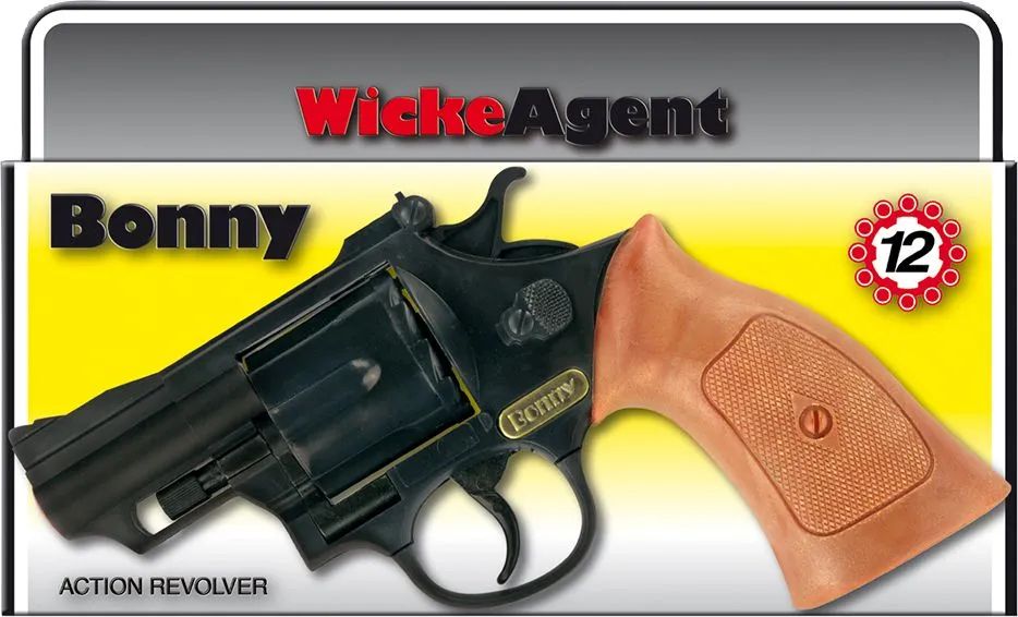 Sohni-Wicke Amorces-u.Spielwaren- 12er Agentenrevolver Bonny 23,8cm, Box