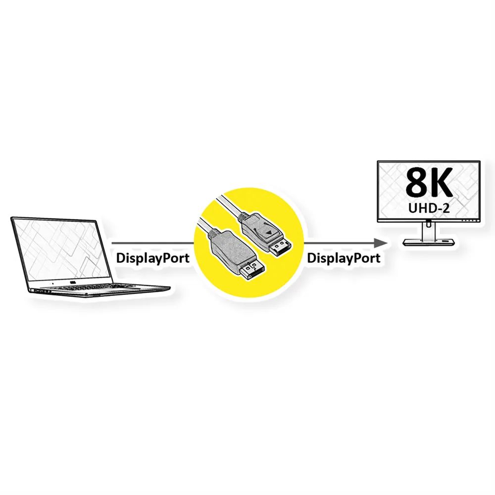 ROLINE DisplayPort Kabel, v2.0, DP ST - ST, schwarz, 3 m