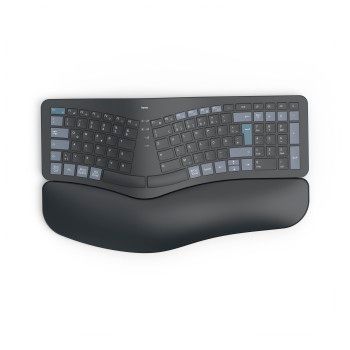 Hama Multi-Device-Tastatur "WK-900 Ergo", kabellos, geteilt, LED, SW, QWERTZ DE