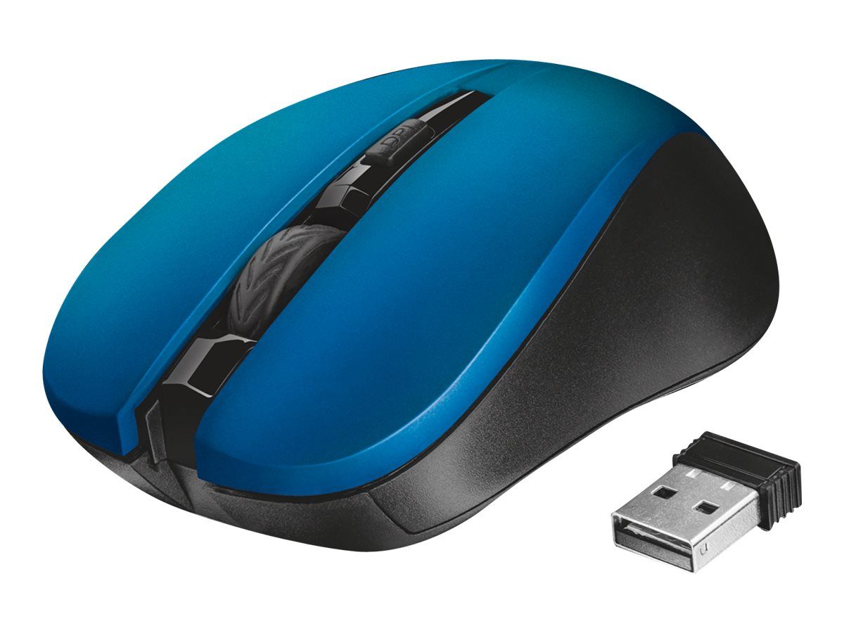 Trust Silent Click Mydo - Maus - rechts- und linkshändig - 4 Tasten - kabellos - 2.4 GHz - kabelloser Empfänger (USB)