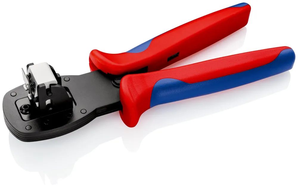 KNIPEX Crimpzange für Miniaturstecker Parallelcrimp für Stecker der Serie Micro-Fit™ von Molex LLC mit Mehrkomponenten-Hüllen brüniert 190 mm