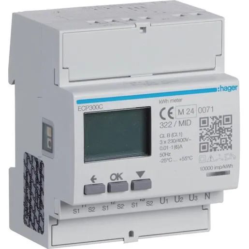 Hager ENERGIEZ.3PH.INDIREKT S0 MID / HAGER ECP300C