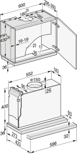 Miele Dunstabzugshaube DAS 2620 EXTA Edelstahl Extern