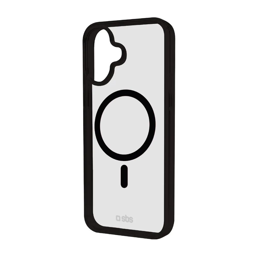 SBS MAG FRAME CASE MagSafe kompatibles Cover für iPhone 16 PLUS, schwarz