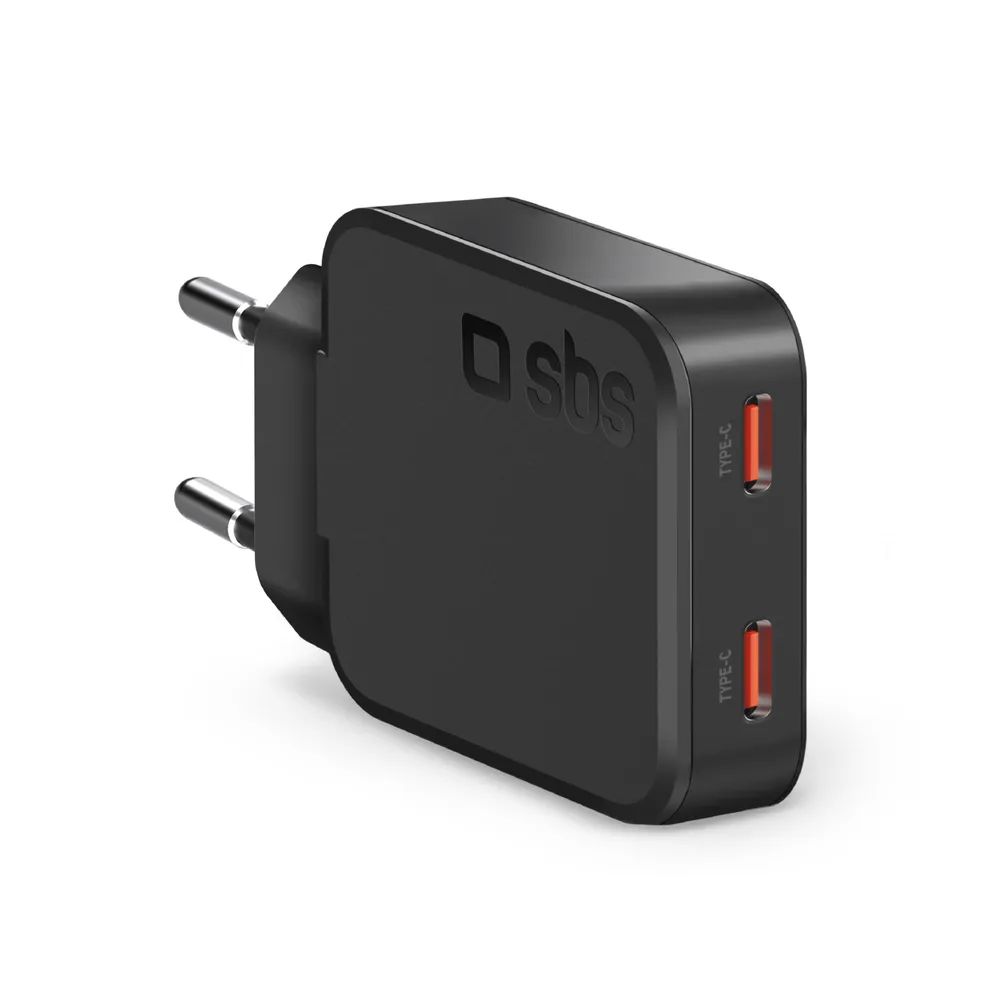 SBS ULTRA SLIM GaN Netzlader,  2x USB-C PD, 65W
