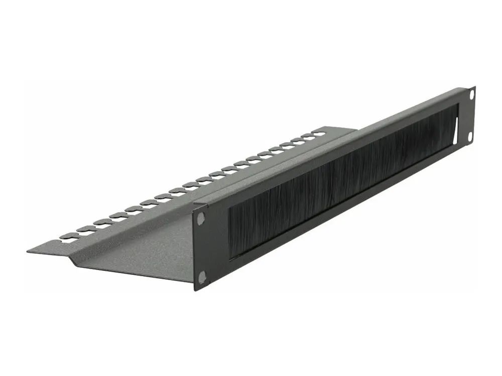 Lanview by Logon - Rack-Kabelorganizer - L bent, brushed - Schwarz, RAL 9005 - 1U - 48.3 cm (19")